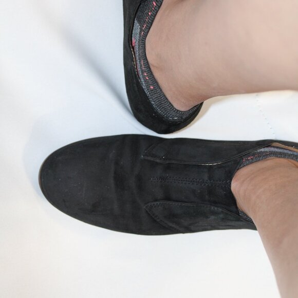 Franco Sarto Lucille Black Women's Leather Suede Shoe Size 9M - Picture 9 of 15